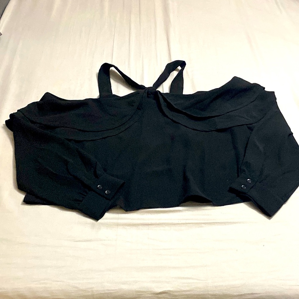 Gorgeous off the shoulder black blouse
